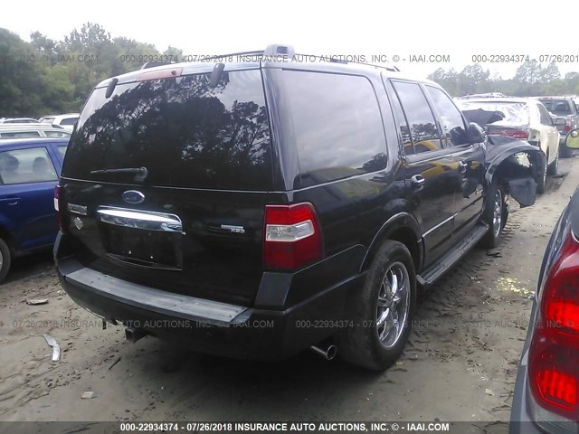 1FMFU19547LA94729 - 2007 FORD EXPEDITION LIMITED BLACK photo 4