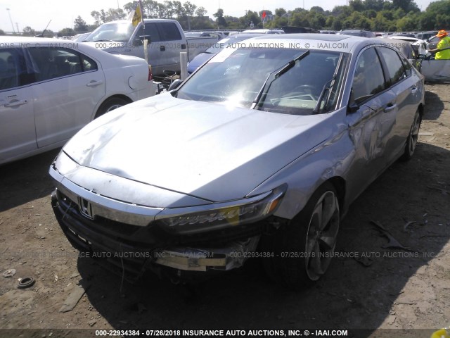 1HGCV1F91JA006378 - 2018 HONDA ACCORD TOURING SILVER photo 2