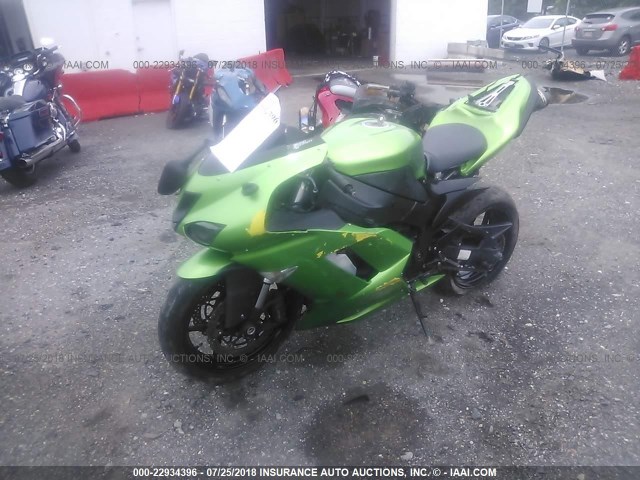 JKAZX4P118A038653 - 2008 KAWASAKI ZX600 P GREEN photo 2