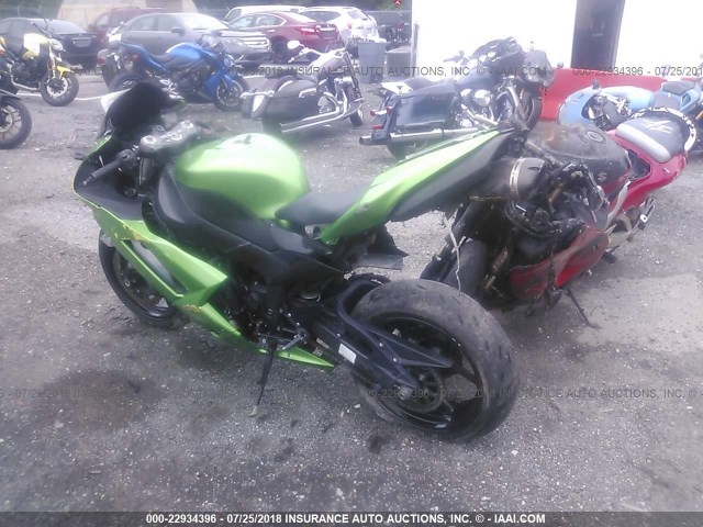 JKAZX4P118A038653 - 2008 KAWASAKI ZX600 P GREEN photo 3