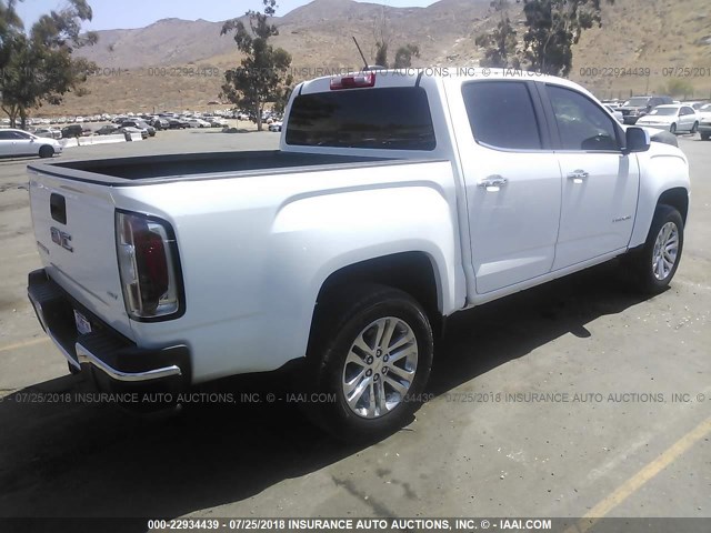 1GTG5CE33F1207344 - 2015 GMC CANYON SLT WHITE photo 4