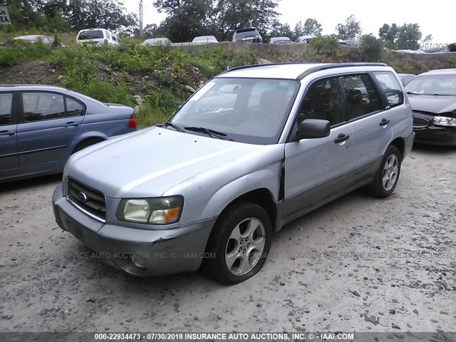 JF1SG65643H757791 - 2003 SUBARU FORESTER 2.5XS ვერცხლისფერი ფოტო 2