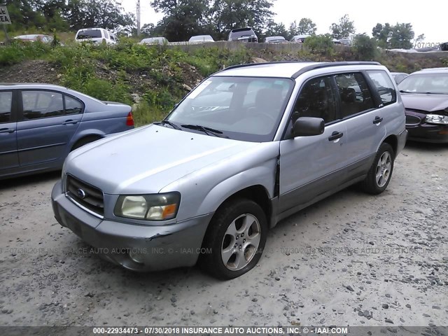 JF1SG65643H757791 - 2003 SUBARU FORESTER 2.5XS SILVER photo 2