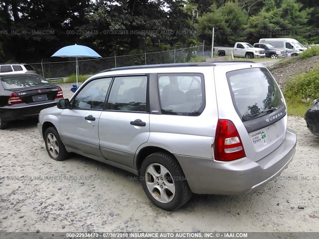 JF1SG65643H757791 - 2003 SUBARU FORESTER 2.5XS ვერცხლისფერი ფოტო 3