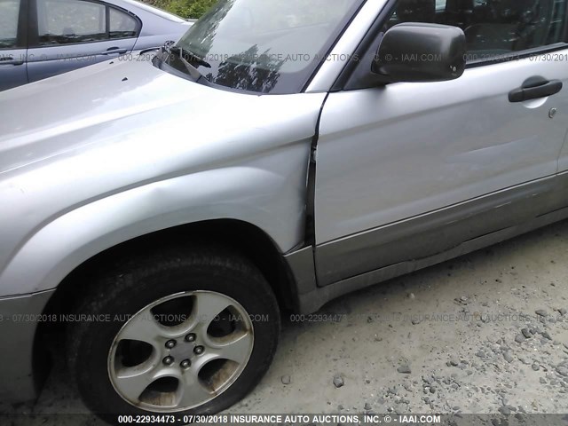 JF1SG65643H757791 - 2003 SUBARU FORESTER 2.5XS ვერცხლისფერი ფოტო 6