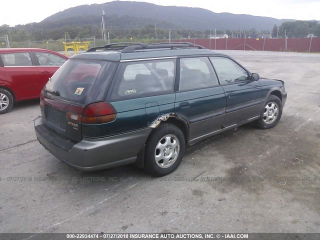 4S3BG6850V7630901 - 1997 SUBARU LEGACY OUTBACK/LIMITED GREEN photo 4