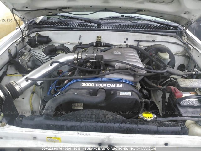 5TEGN92N44Z331375 - 2004 TOYOTA TACOMA DOUBLE CAB PRERUNNER WHITE photo 10