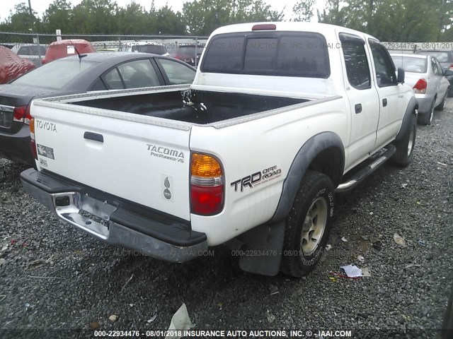 5TEGN92N44Z331375 - 2004 TOYOTA TACOMA DOUBLE CAB PRERUNNER WHITE photo 4