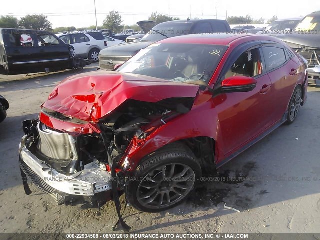 SHHFK7H90HU230438 - 2017 HONDA CIVIC SPORT TOURING RED photo 2