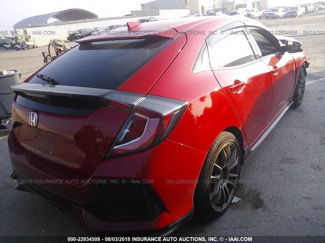 SHHFK7H90HU230438 - 2017 HONDA CIVIC SPORT TOURING RED photo 4