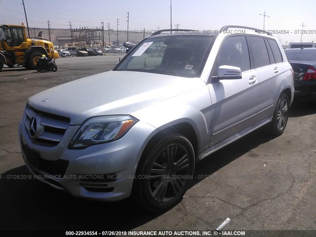 WDCGG5HB2EG182967 - 2014 MERCEDES-BENZ GLK 350 SILVER photo 2