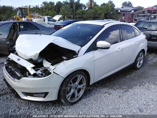 1FADP3J2XFL380072 - 2015 FORD FOCUS TITANIUM WHITE photo 2