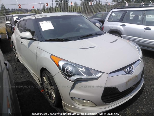 KMHTC6ADXDU152841 - 2013 HYUNDAI VELOSTER GRAY photo 1