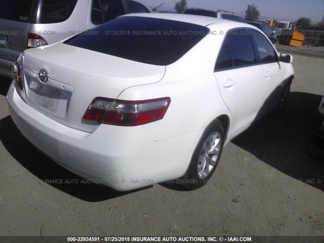 4T1BE46K87U609233 - 2007 TOYOTA CAMRY NEW GENERAT CE/LE/XLE/SE WHITE photo 4