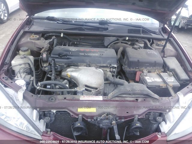 4T1BE32K62U114294 - 2002 TOYOTA CAMRY LE/XLE/SE 红色 照片 10