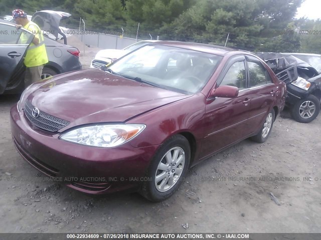 4T1BE32K62U114294 - 2002 TOYOTA CAMRY LE/XLE/SE 红色 照片 2