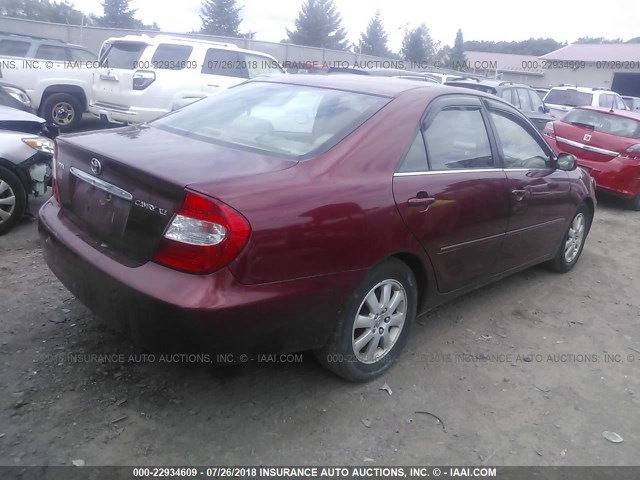 4T1BE32K62U114294 - 2002 TOYOTA CAMRY LE/XLE/SE 红色 照片 4