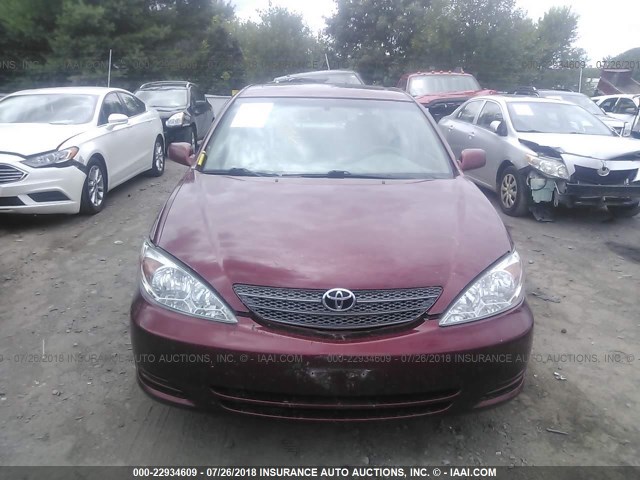 4T1BE32K62U114294 - 2002 TOYOTA CAMRY LE/XLE/SE 红色 照片 6