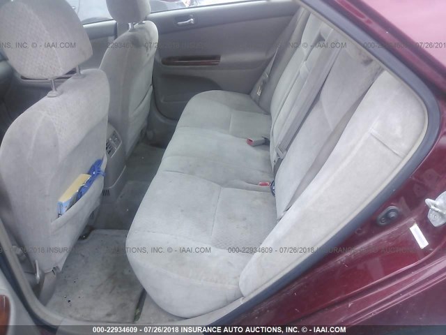 4T1BE32K62U114294 - 2002 TOYOTA CAMRY LE/XLE/SE 红色 照片 8