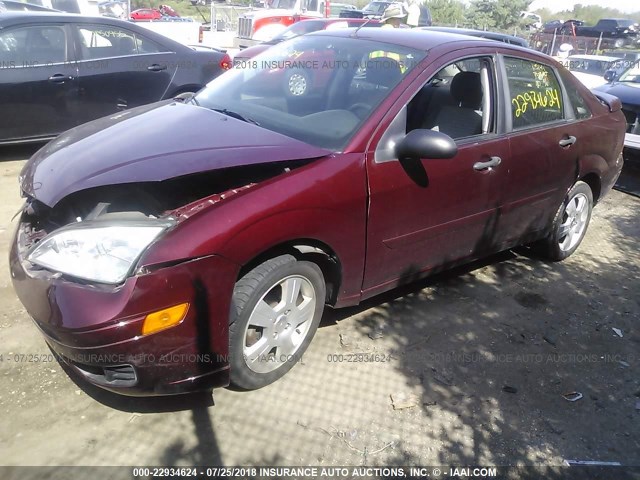 1FAHP34N77W211361 - 2007 FORD FOCUS ZX4/S/SE/SES 栗色 照片 2