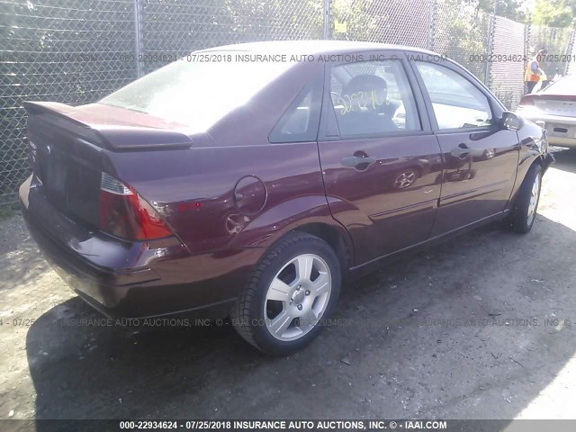 1FAHP34N77W211361 - 2007 FORD FOCUS ZX4/S/SE/SES 栗色 照片 4