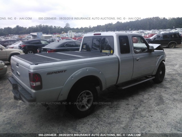 1FTKR1EE1BPB13250 - 2011 FORD RANGER SUPER CAB SILVER photo 4