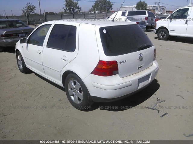 9BWGK61J234054633 - 2003 VOLKSWAGEN GOLF GLS WHITE photo 3