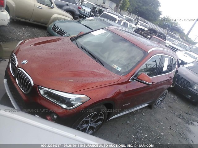 WBXHT3C35J5F91390 - 2018 BMW X1 XDRIVE28I ORANGE photo 2
