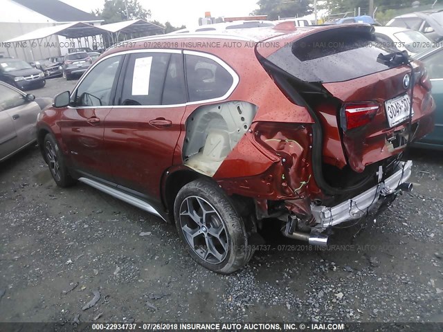 WBXHT3C35J5F91390 - 2018 BMW X1 XDRIVE28I ORANGE photo 3