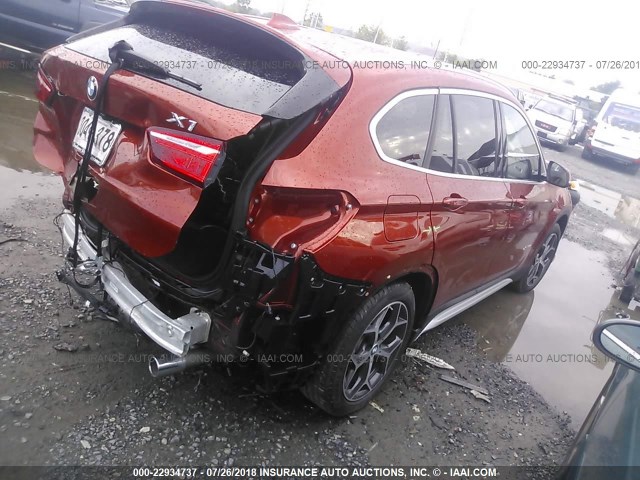 WBXHT3C35J5F91390 - 2018 BMW X1 XDRIVE28I ORANGE photo 4