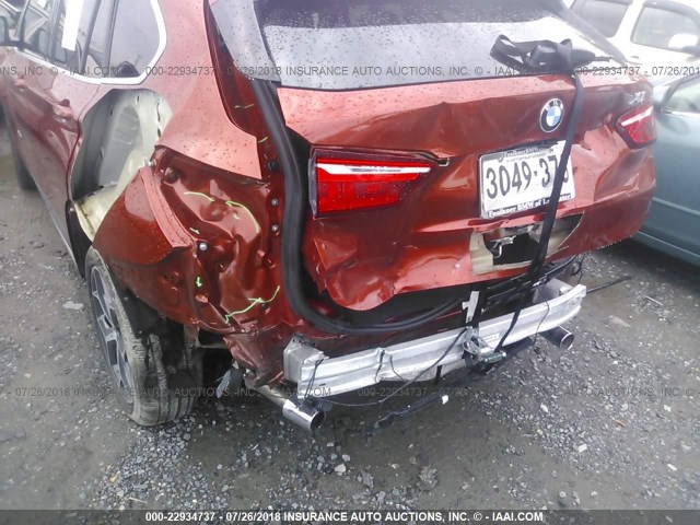 WBXHT3C35J5F91390 - 2018 BMW X1 XDRIVE28I ORANGE photo 6