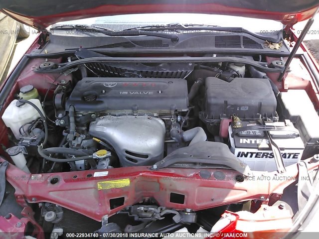 4T1CE38P66U746077 - 2006 TOYOTA CAMRY SOLARA SE/SLE წითელი ფოტო 10