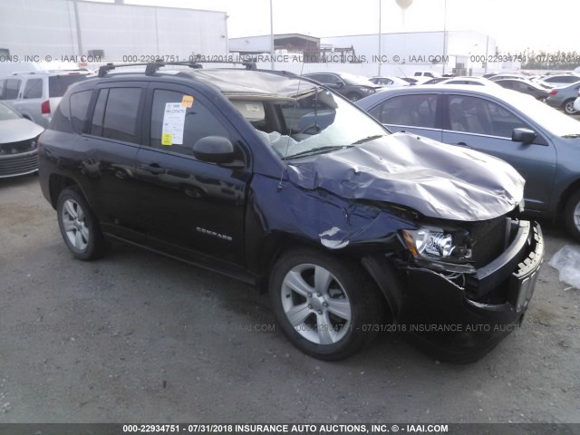 1C4NJCBB1ED740188 - 2014 JEEP COMPASS SPORT Dark Blue photo 1