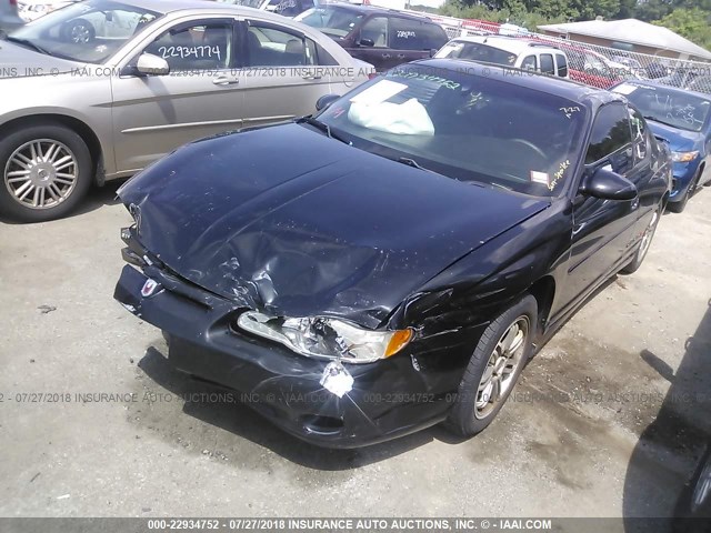 2G1WX15K329372262 - 2002 CHEVROLET MONTE CARLO SS შავი ფოტო 2