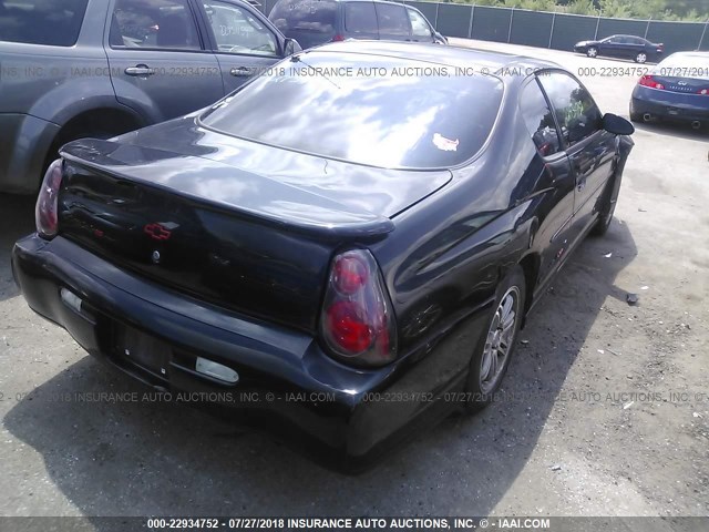 2G1WX15K329372262 - 2002 CHEVROLET MONTE CARLO SS შავი ფოტო 4