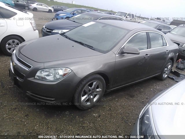 1G1ZC5E09AF230373 - 2010 CHEVROLET MALIBU 1LT ოქროსფერი ფოტო 2