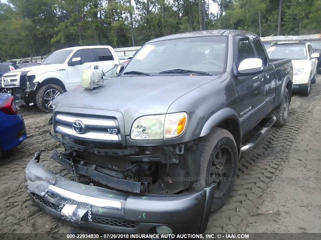 5TBRT34195S463111 - 2005 TOYOTA TUNDRA ACCESS CAB SR5 GRAY photo 2