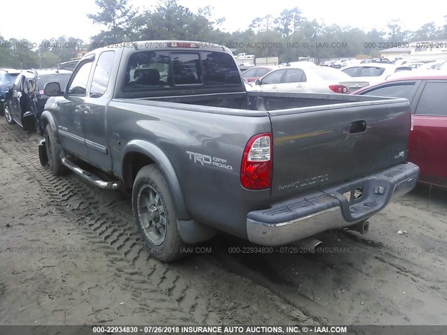 5TBRT34195S463111 - 2005 TOYOTA TUNDRA ACCESS CAB SR5 GRAY photo 3