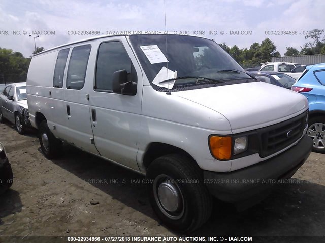 1FTSE34LX3HB19356 - 2003 FORD ECONOLINE E350 SUPER DUTY VAN WHITE photo 1