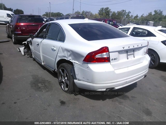 YV1902AH0D1170408 - 2013 VOLVO S80 T6 WHITE photo 3