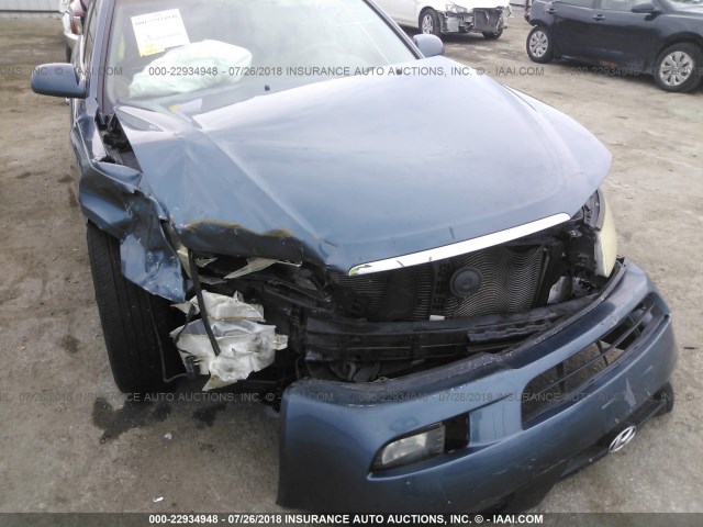 5NPEU46F86H120783 - 2006 HYUNDAI SONATA GLS/LX BLUE photo 6