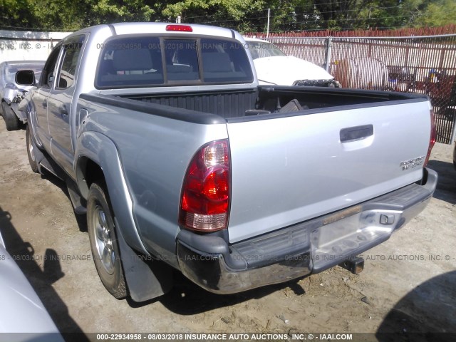 5TEJU62N27Z428649 - 2007 TOYOTA TACOMA DOUBLE CAB PRERUNNER SILVER photo 3