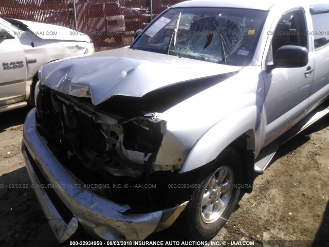 5TEJU62N27Z428649 - 2007 TOYOTA TACOMA DOUBLE CAB PRERUNNER SILVER photo 6