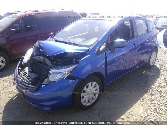 3N1CE2CP5EL397494 - 2014 NISSAN VERSA NOTE S/S PLUS/SV/SL BLUE photo 2