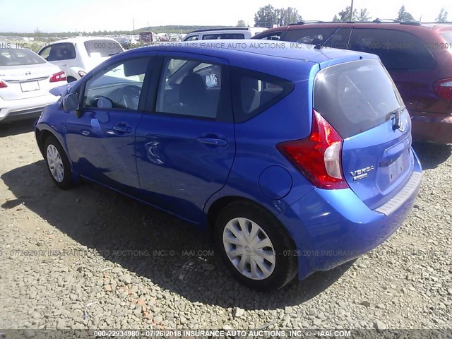 3N1CE2CP5EL397494 - 2014 NISSAN VERSA NOTE S/S PLUS/SV/SL BLUE photo 3