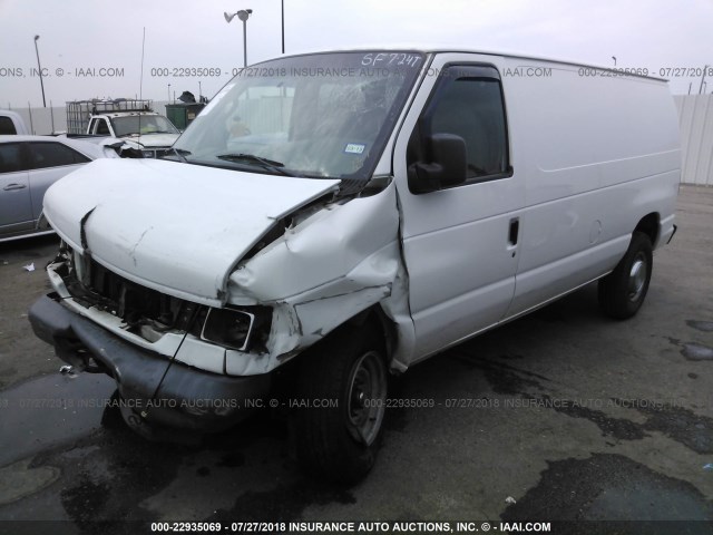 1FTSE34L26DB16902 - 2006 FORD ECONOLINE E350 SUPER DUTY VAN WHITE photo 2