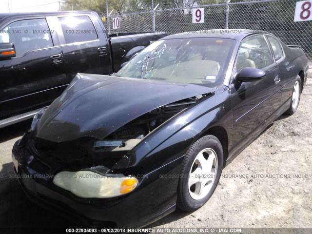 2G1WX12K349148657 - 2004 CHEVROLET MONTE CARLO SS შავი ფოტო 2