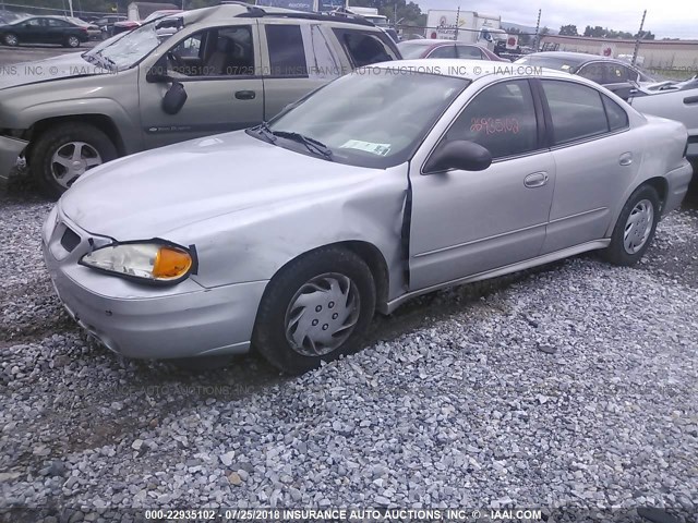 1G2NE52F74M588875 - 2004 PONTIAC GRAND AM SE SILVER photo 2