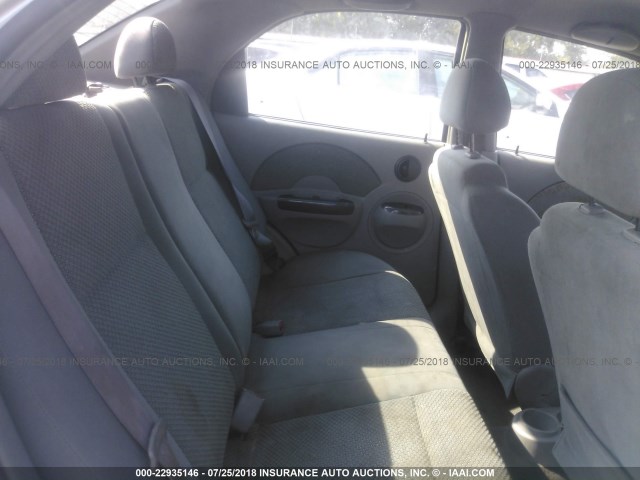 KL1TJ52614B161709 - 2004 CHEVROLET AVEO LS SILVER photo 8