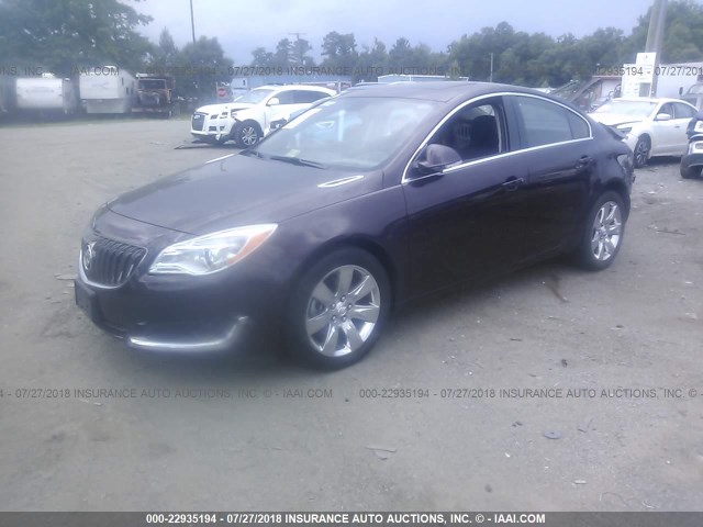 2G4GM5EXXH9126823 - 2017 BUICK REGAL BURGUNDY photo 2